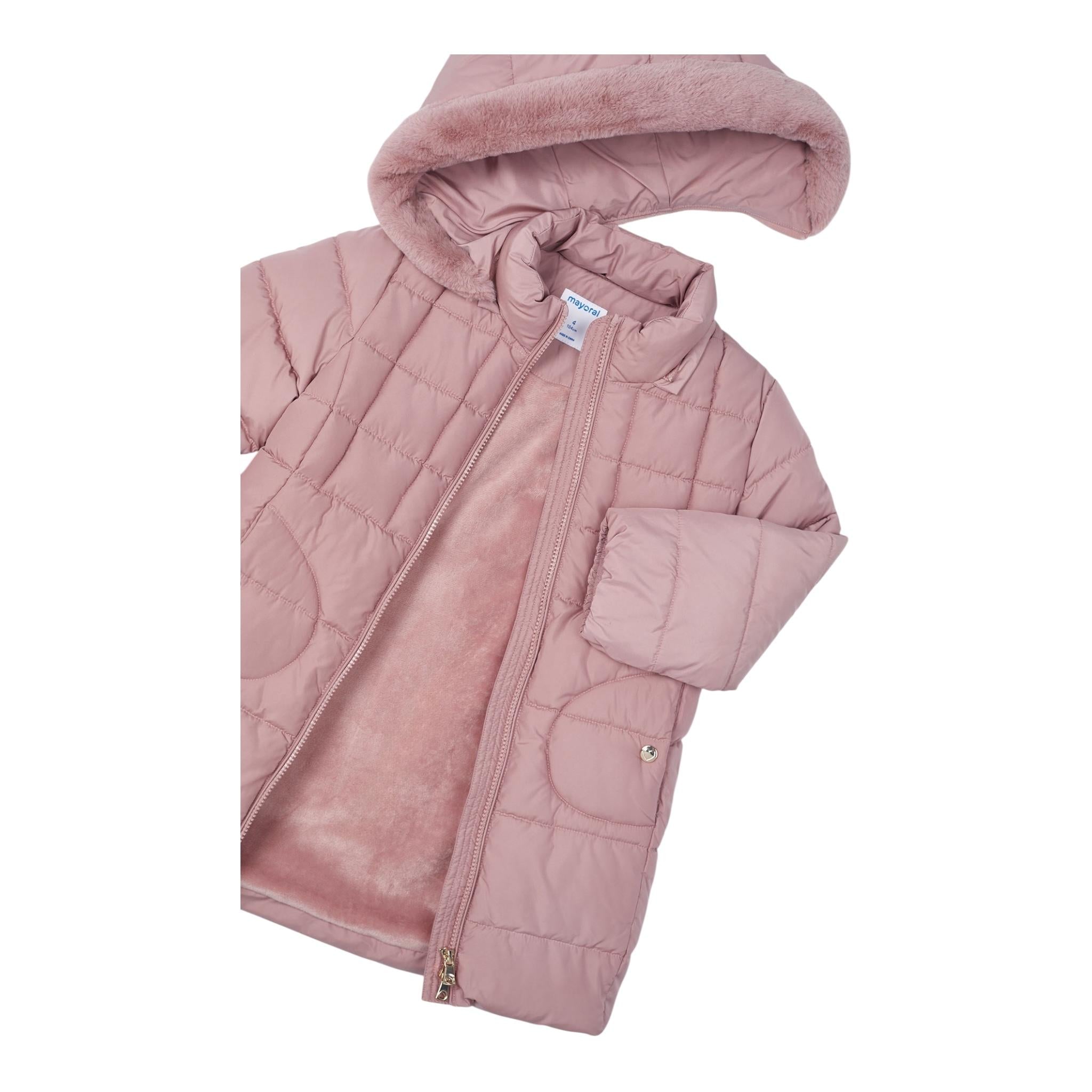 MAYORAL giubbino tinta unita ocn cappuccio Rosa per Neonata 4490 ROSA MAYORAL