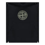 STONE ISLAND felpa bicolore con cappuccio e stampa Nero/verde per Bambino 811660644 NERO/VERDE STONE ISLAND