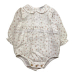 BABIDU pagliaccetto tinta unita con fantasia fiori Bianco per Neonata 30566 BIANCO BABIDU