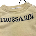 TRUSSARDI maglia girocollo tinta unita con stampa Panna per Neonato TIA25020MA PANNA TRUSSARDI