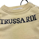 TRUSSARDI maglia girocollo tinta unita con stampa Panna per Neonato TIA25020MA PANNA TRUSSARDI