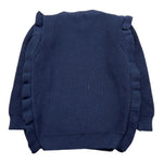 LITTLE BEAR maglia girocollo tinta unita cn rouches Blu per Neonata 5141N BLU LITTLE BEAR