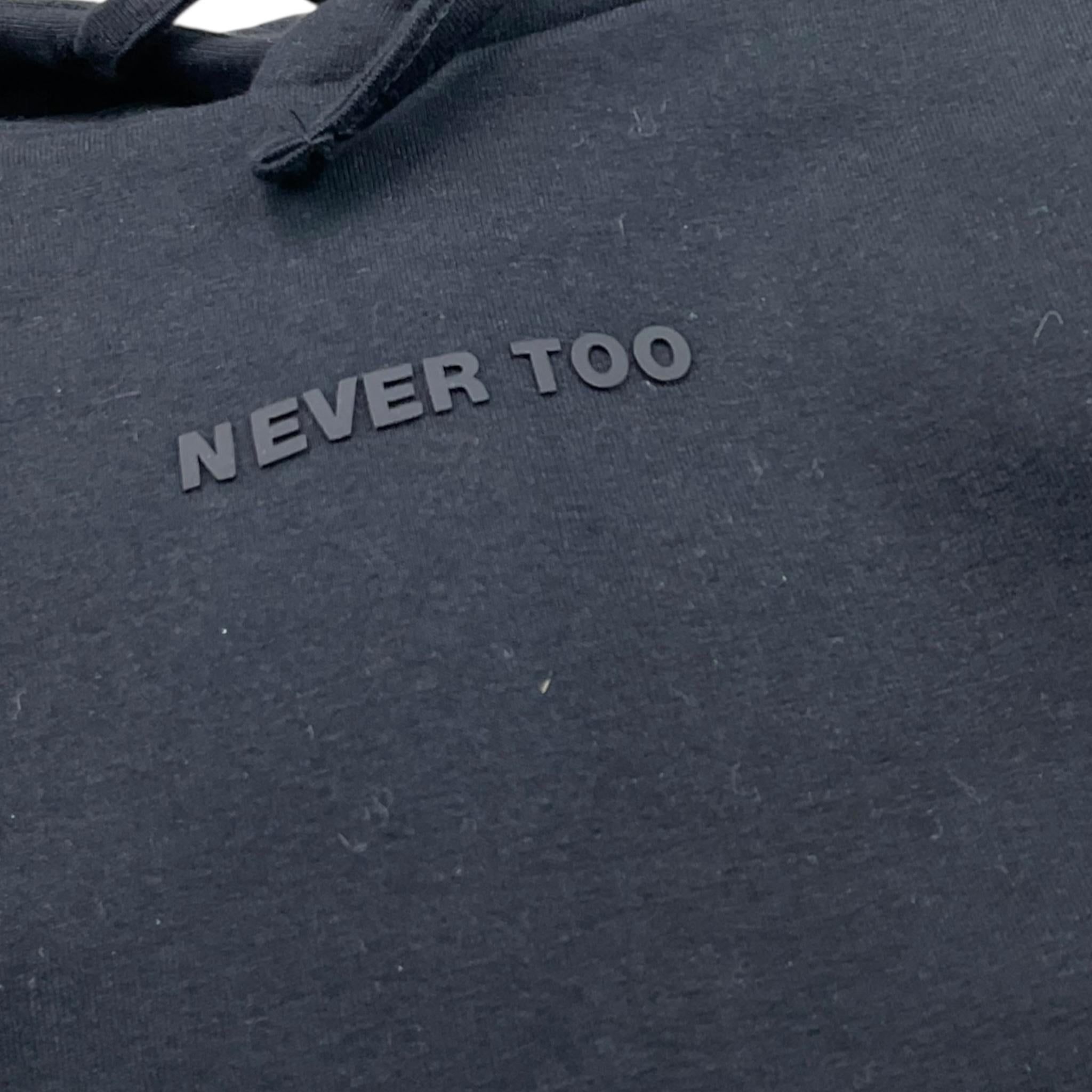 NEVER TOO felpa chiusa girocollo tinta unita con cappuccio Nero per Bambino NT20181R NERO NEVER TOO