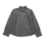 TRUSSARDI camicia tinta unita in denim Grigio per Bambino TBA25116CA GRIGIO TRUSSARDI