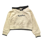 REFRIGIWEAR felpa tinta unita con cappuccio e stampa Panna per Bambina RWG174 PANNA REFRIGIWEAR