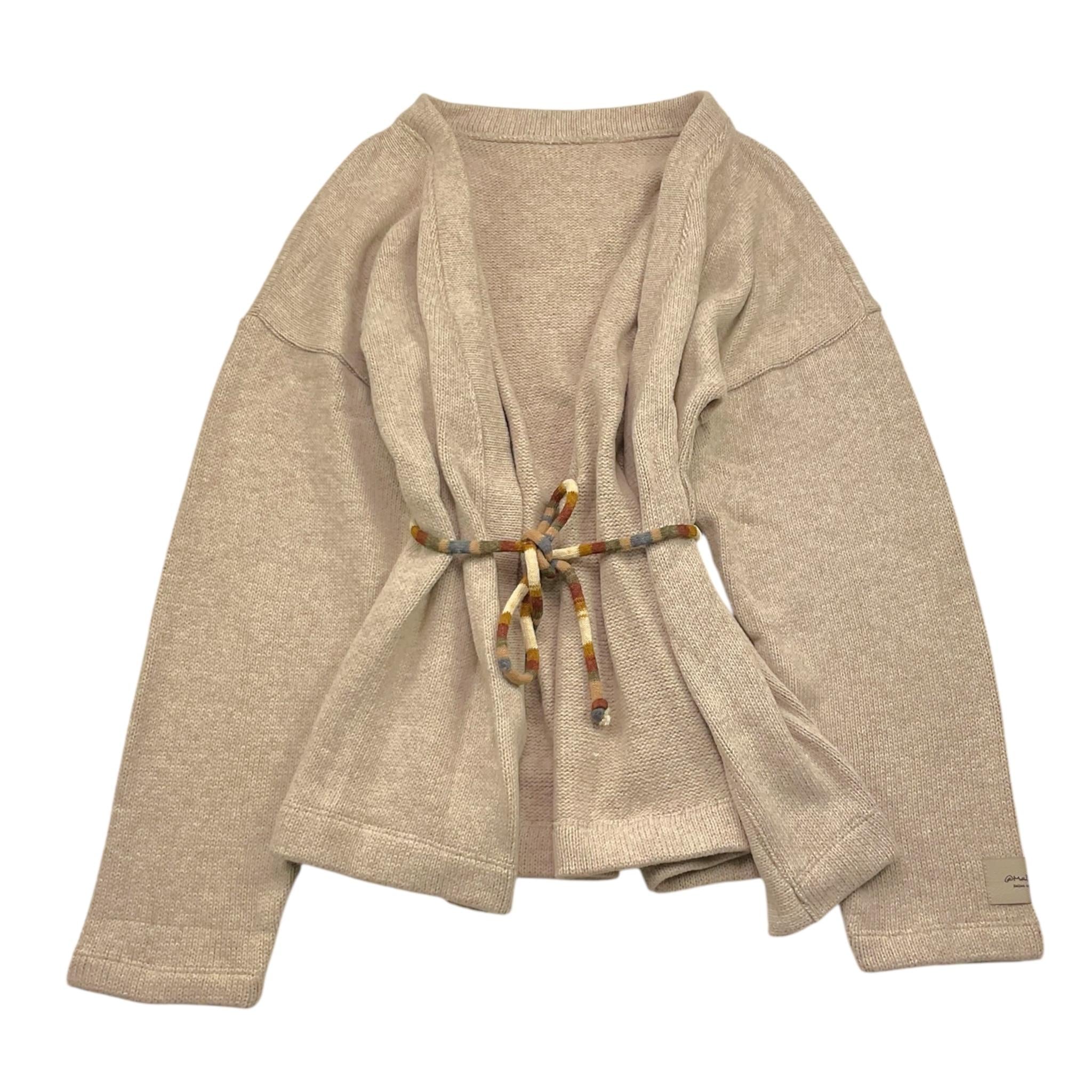 @MADILLY cardigan tinta unita con cintura Sabbia per Bambina 01925 SABBIA @MADILLY