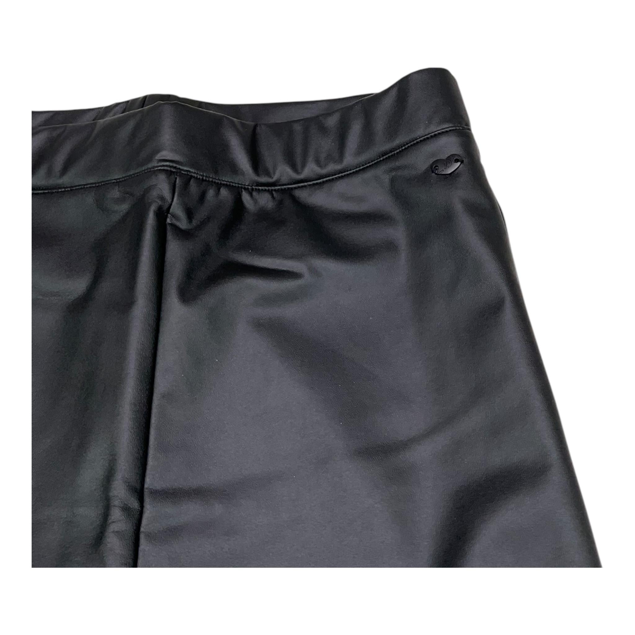 LOSAN pantalone in ecopelle tinta unita modello zampa Nero per Bambina 51030982002041 NERO LOSAN
