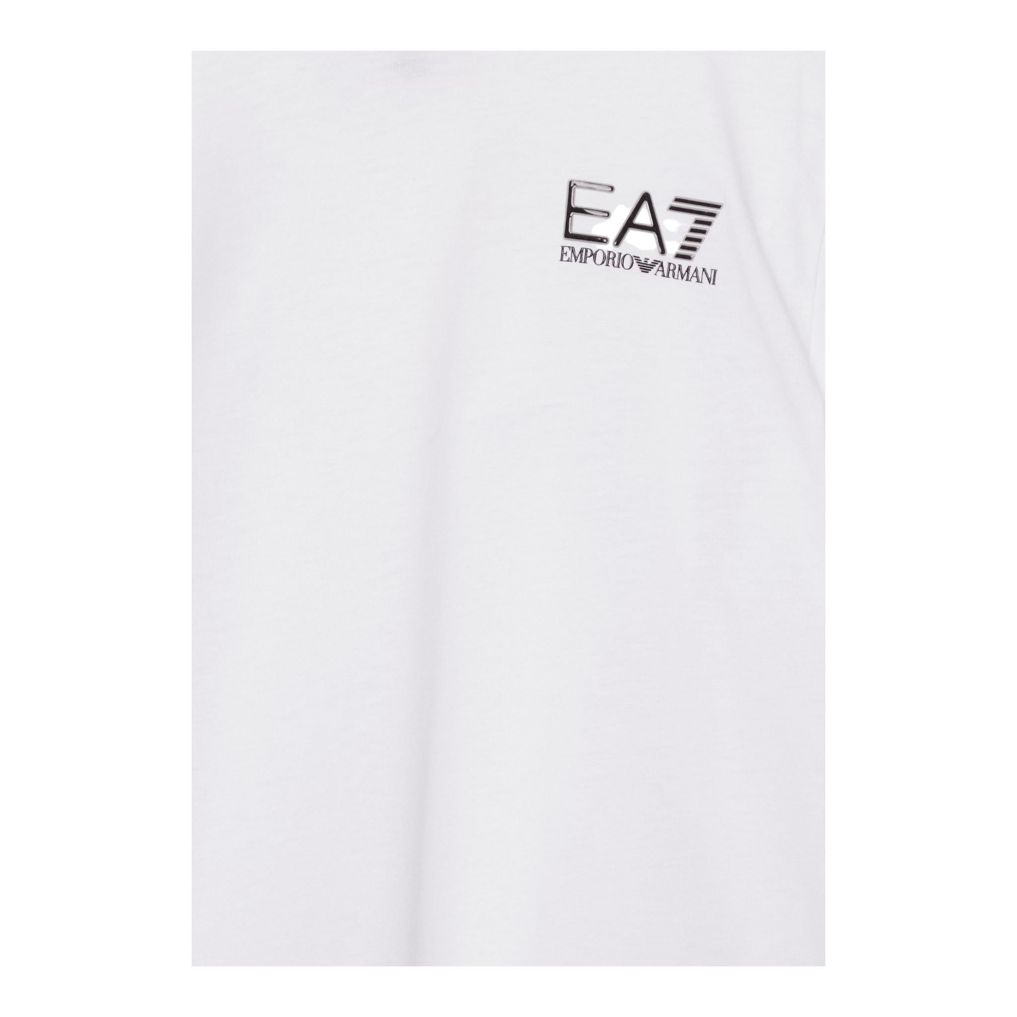 EMPORIO ARMANI t-shirt girocollo tinta unita con stampa Bianco per Bambino 8NBT51 BIANCO EMPORIO ARMANI