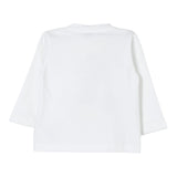IL GUFO shirt girocollo tinta unita con stampa in contrast Bianco per Neonato A24TA357MF002 BIANCO IL GUFO