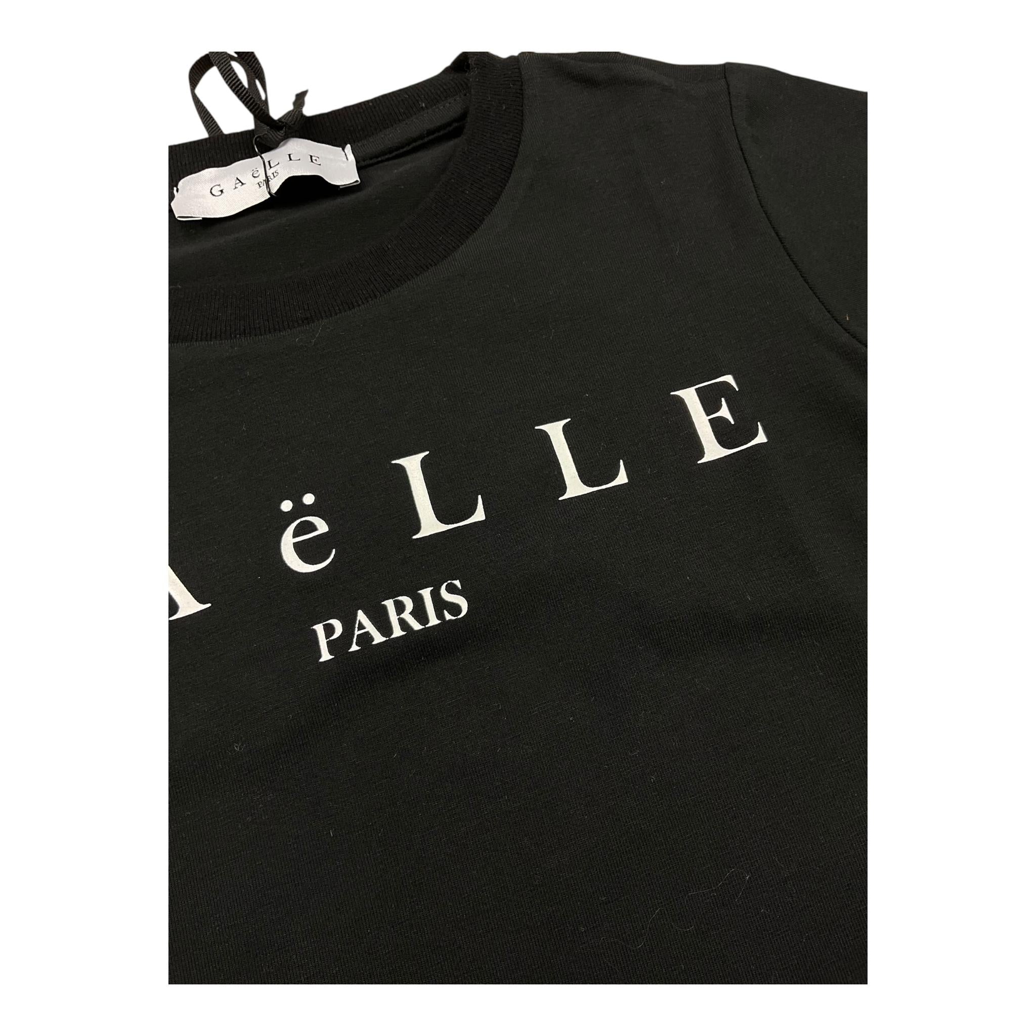 GAELLE t-shirt girocollo tinta unita con stampa Nero per Bambina 2746M00088 NERO GAELLE