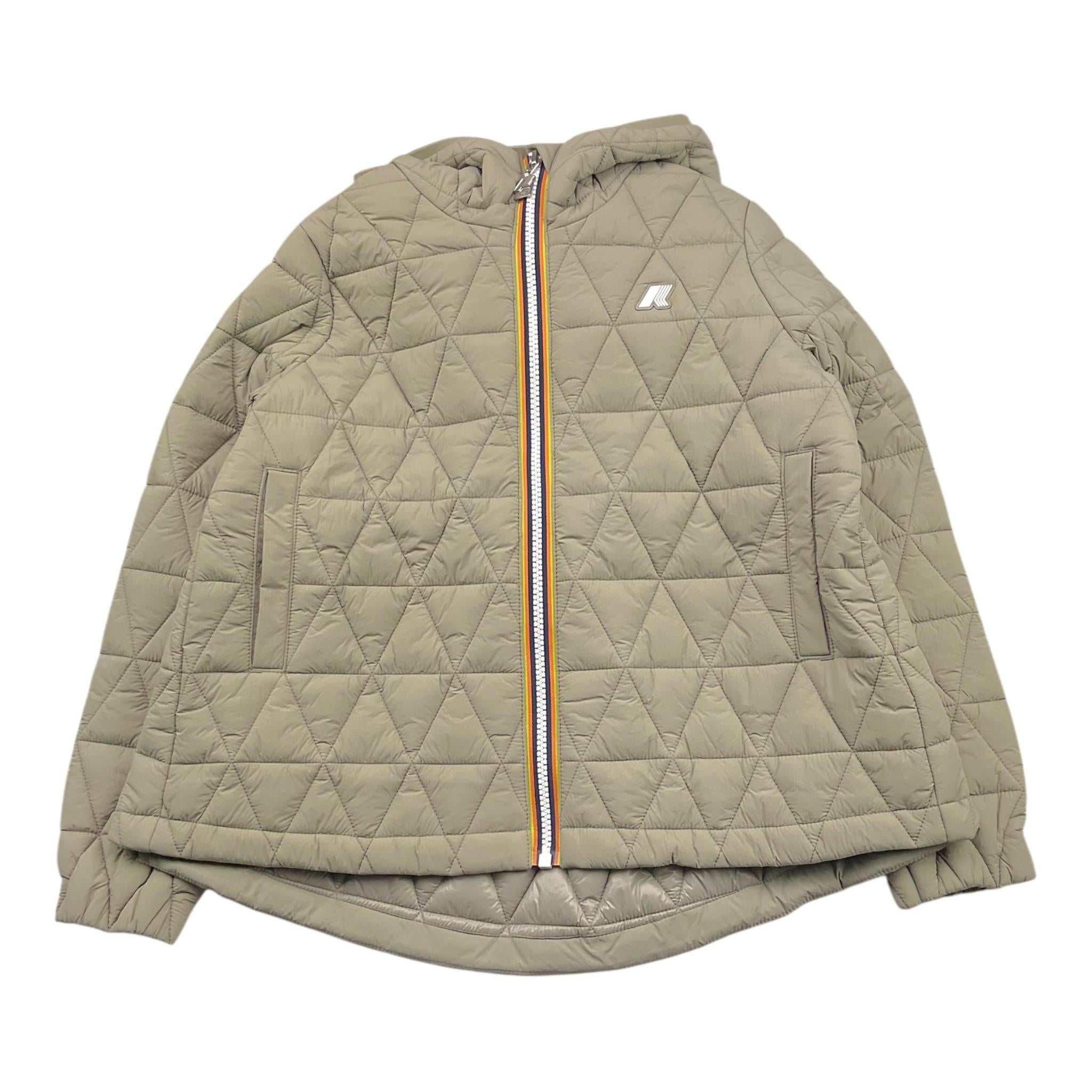 K-WAY giubbino tinta unita con zip e cappuccio Verde per Bambina K6132LW VERDE K-WAY