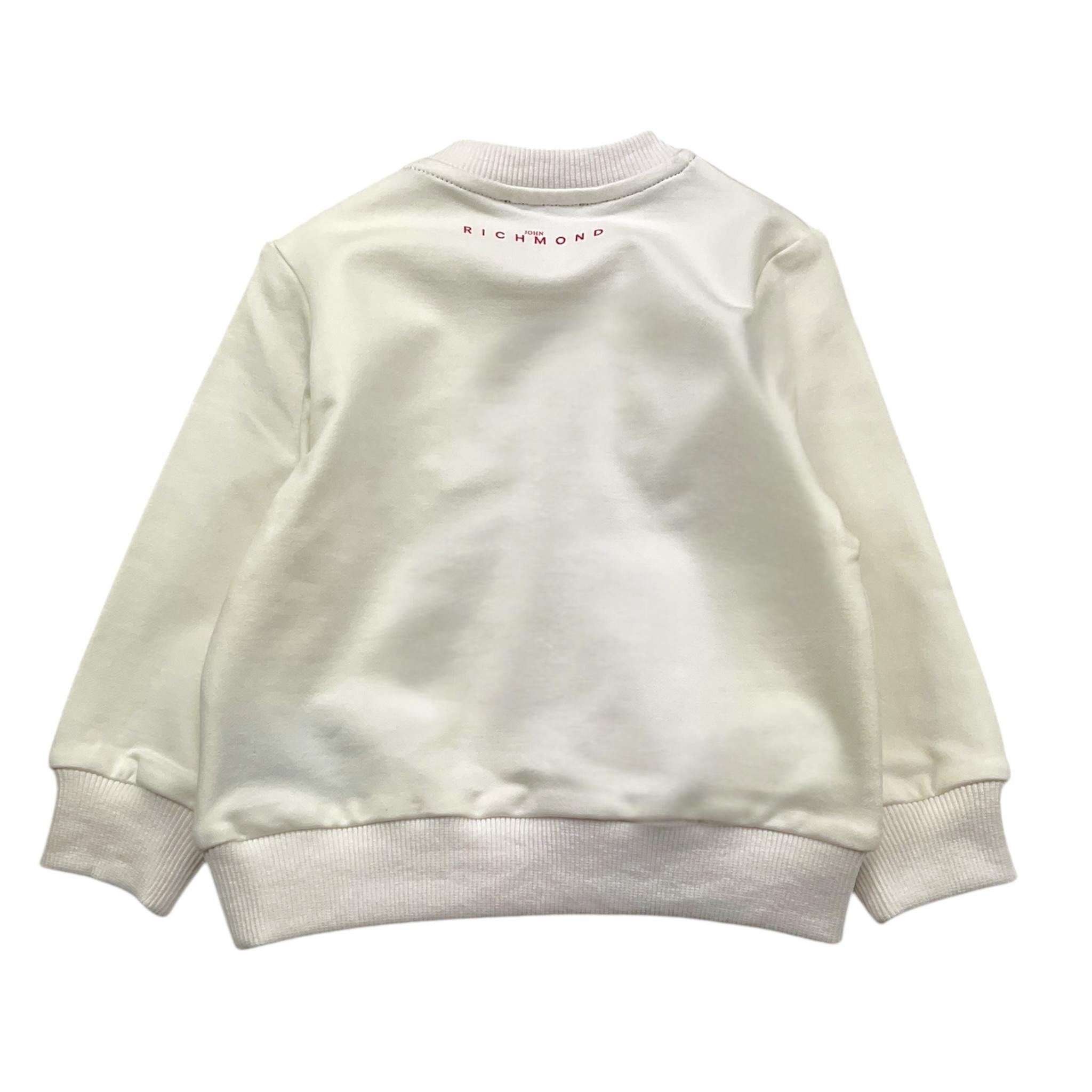 JOHN RICHMOND felpa girocollo tinta unita con stampa Bianco per Neonato RIA25044FE BIANCO JOHN RICHMOND