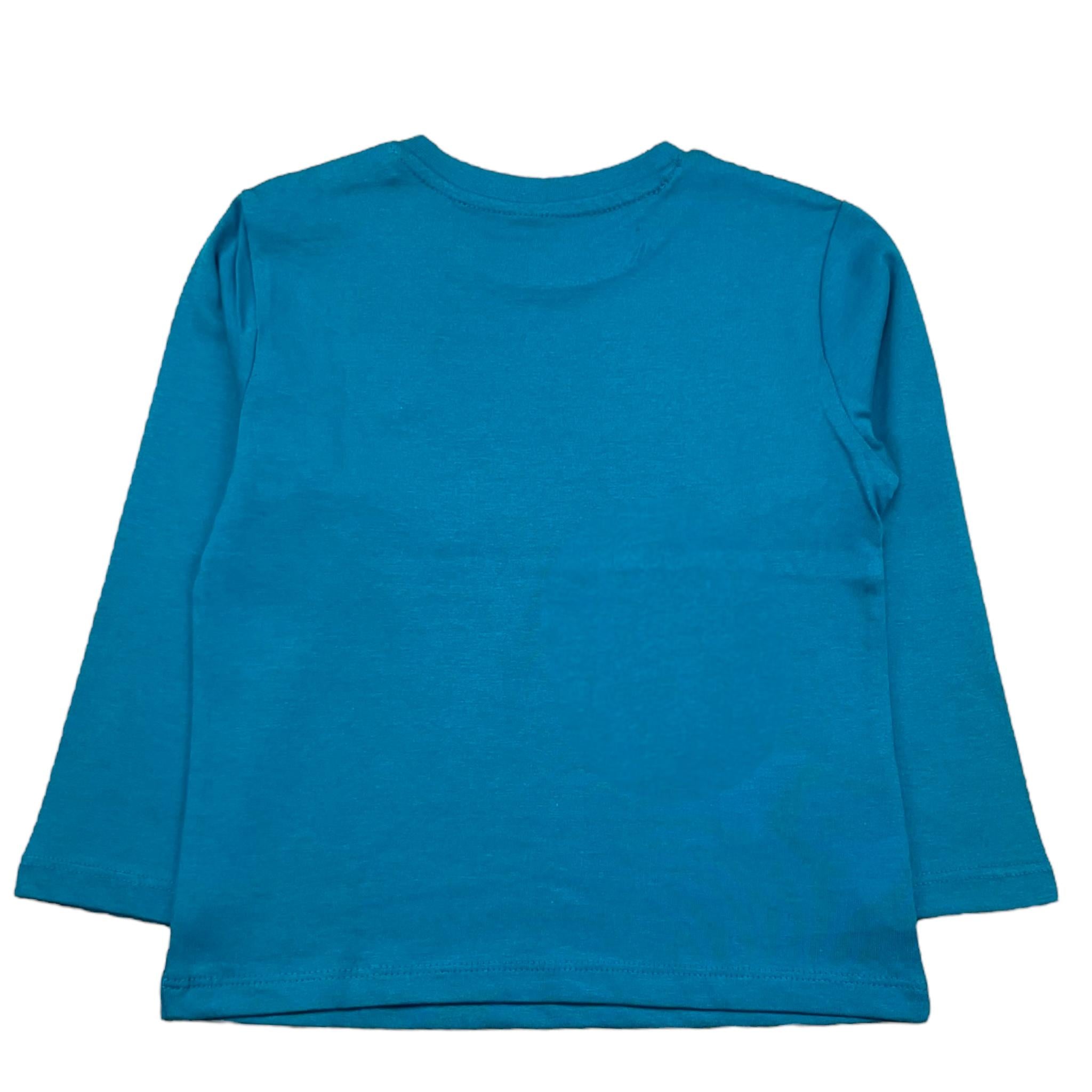 MAYORAL shrit girocollo tinta unita con stampa in contrasto Blu per Bambino 108 BLU MAYORAL