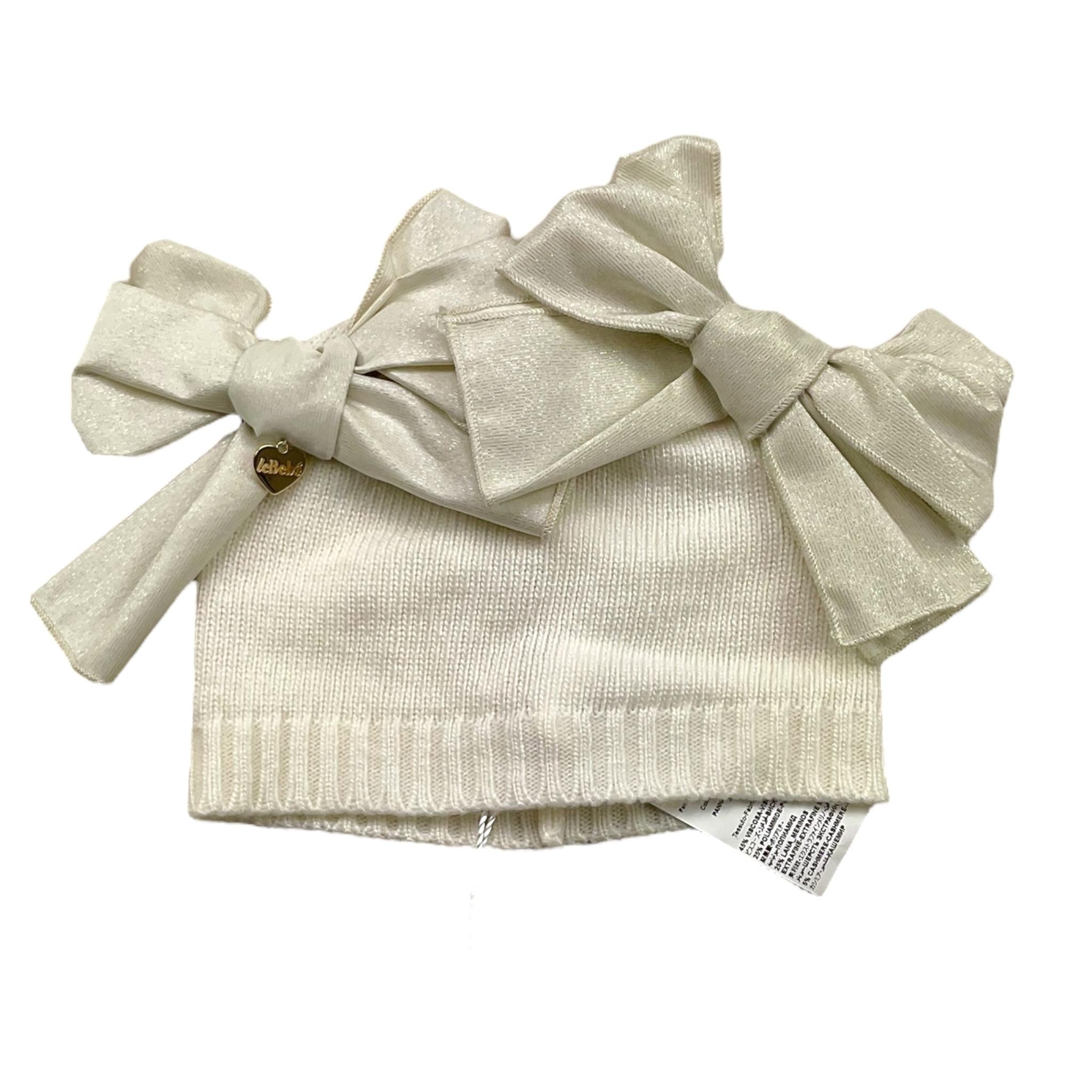 LE BEBE' cappello tinta unita con fiocchi Beige per Neonata LBG4253 BEIGE LE BEBE'