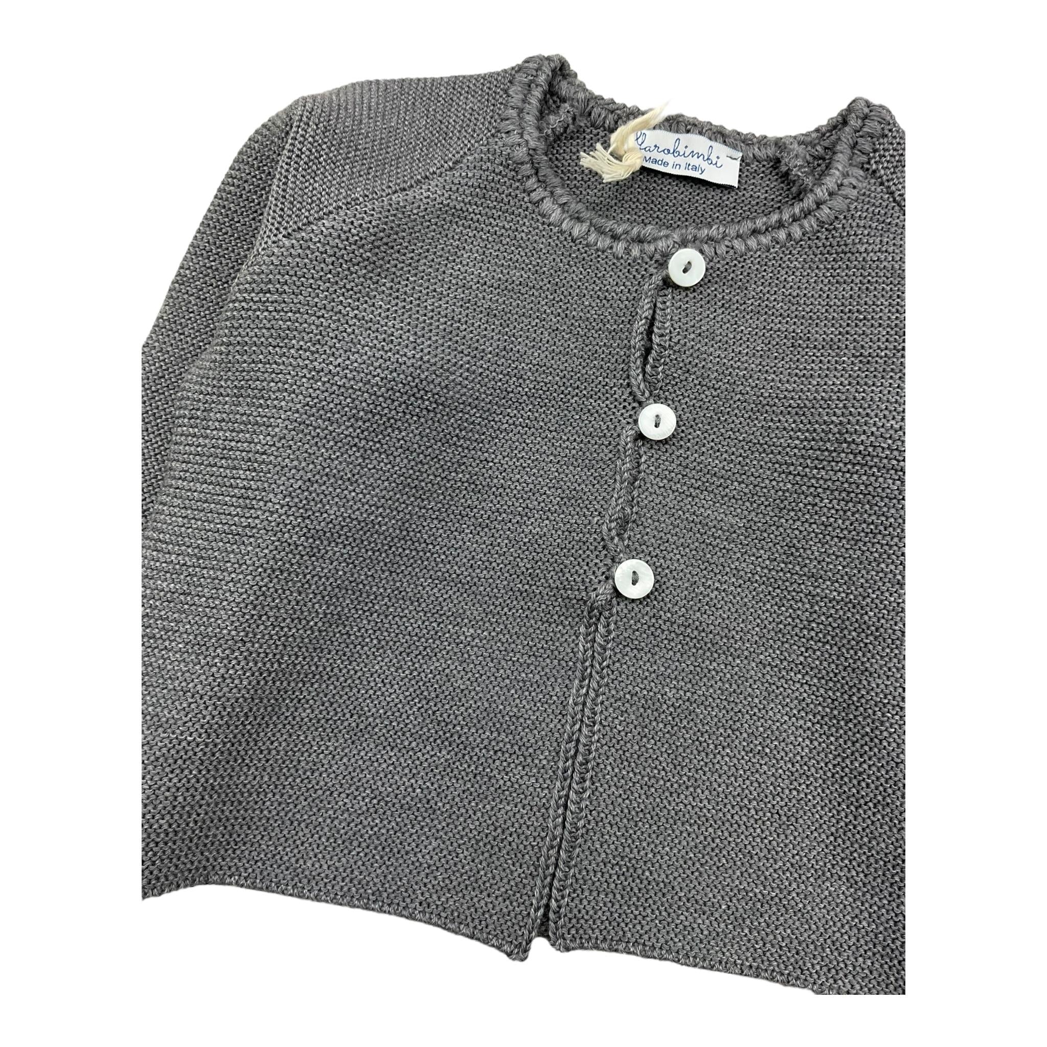 ILFAROBIMBI cardigan tinta unita con bottoni in contrasto Grigio per Bambino IFB50204S GRIGIO ILFAROBIMBI