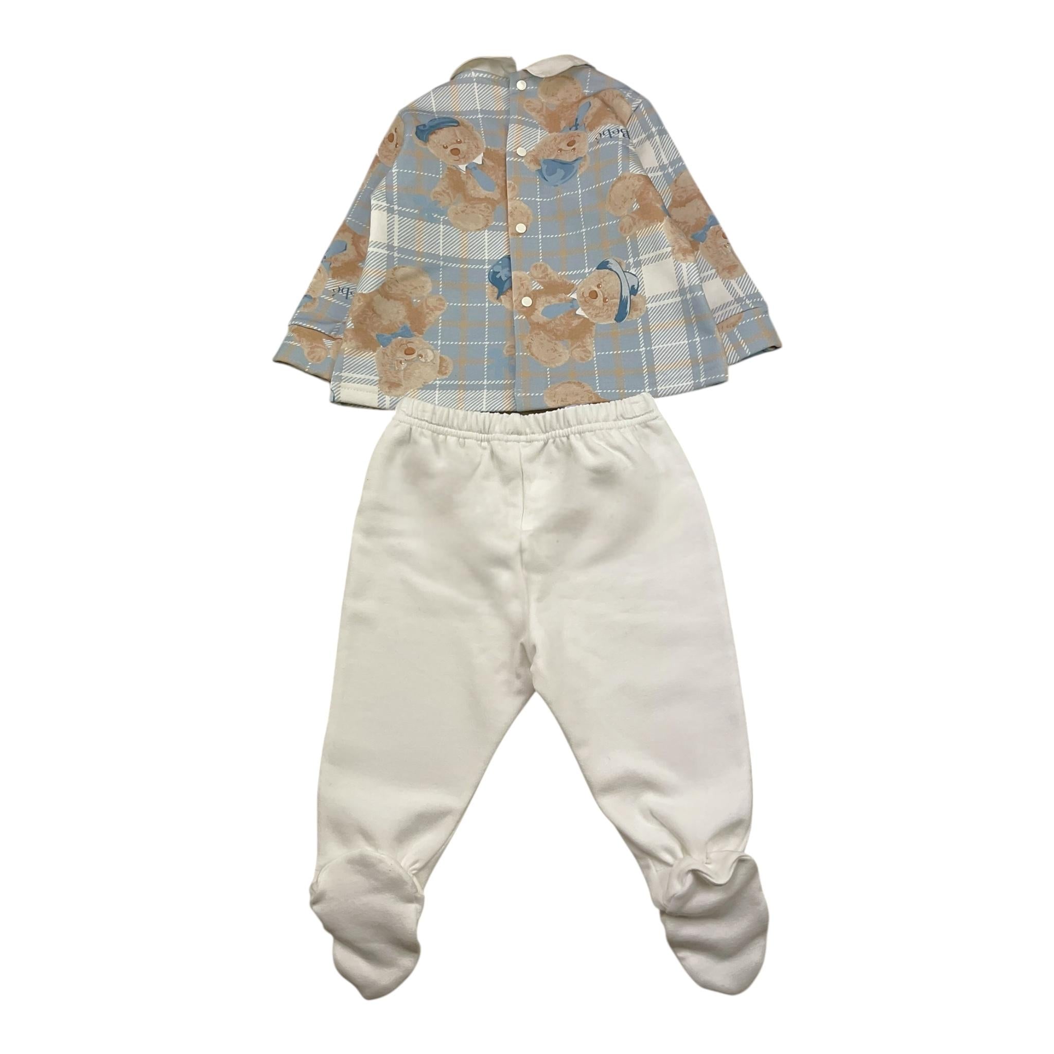 LE BEBE' completo 2pz shirt-ghettina Azzurro per Neonato LBB3723 AZZURRO LE BEBE'