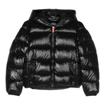 SAVE THE DUCK giubbino tinta unita con zip e cappuccio Nero per Neonata J31280BX NERO SAVE THE DUCK