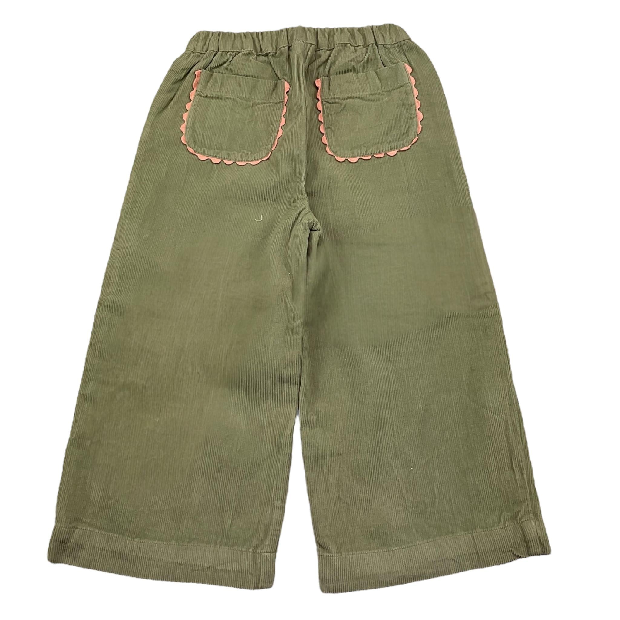 LOUISE MISHA pantalone tinta unita modello a palazzo Verde per Bambina GRIW24P0154 VERDE LOUISE MISHA