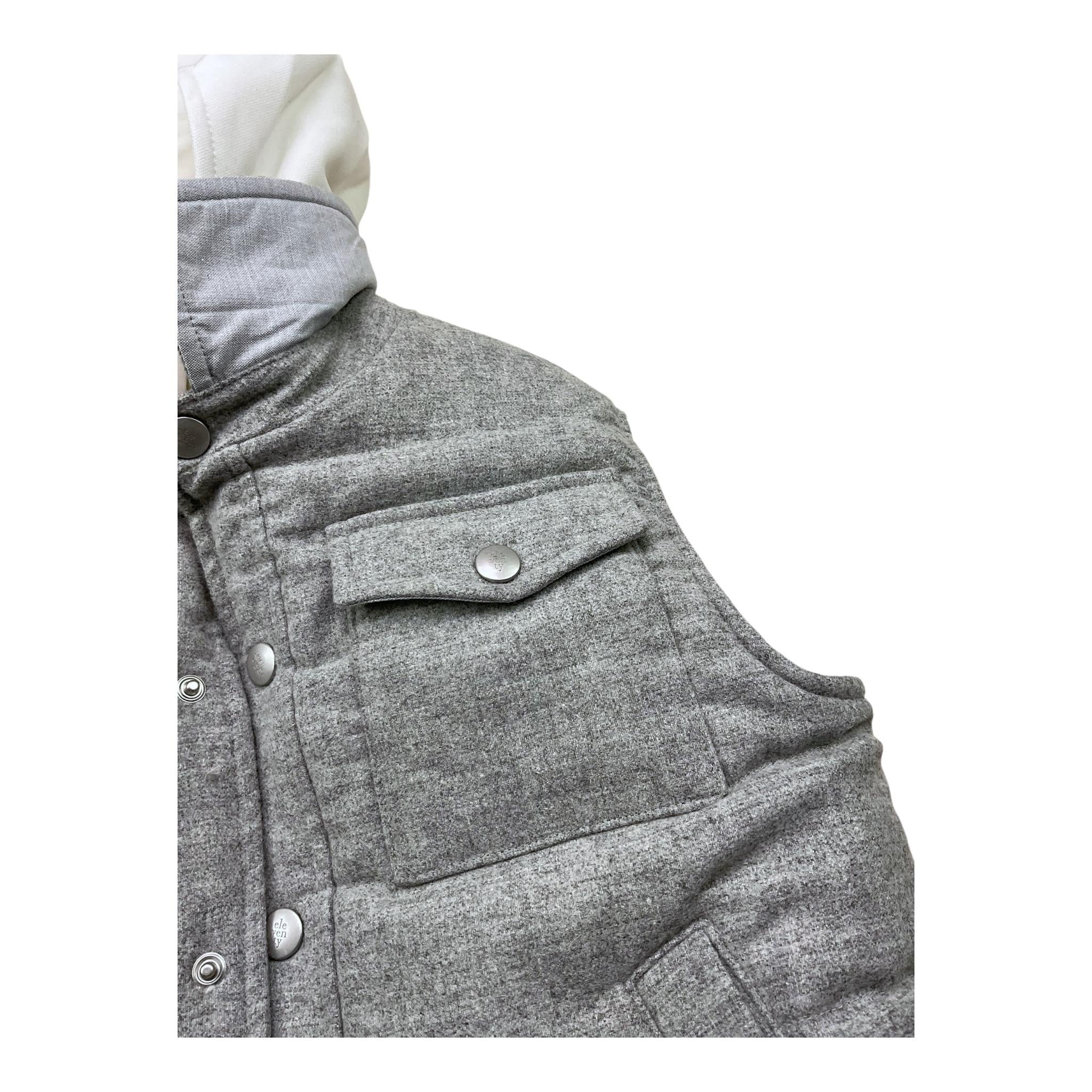 ELEVENTY smanicato tinta unita con cappuccio in contrasto Grigio per Bambino EV2P92 GRIGIO ELEVENTY