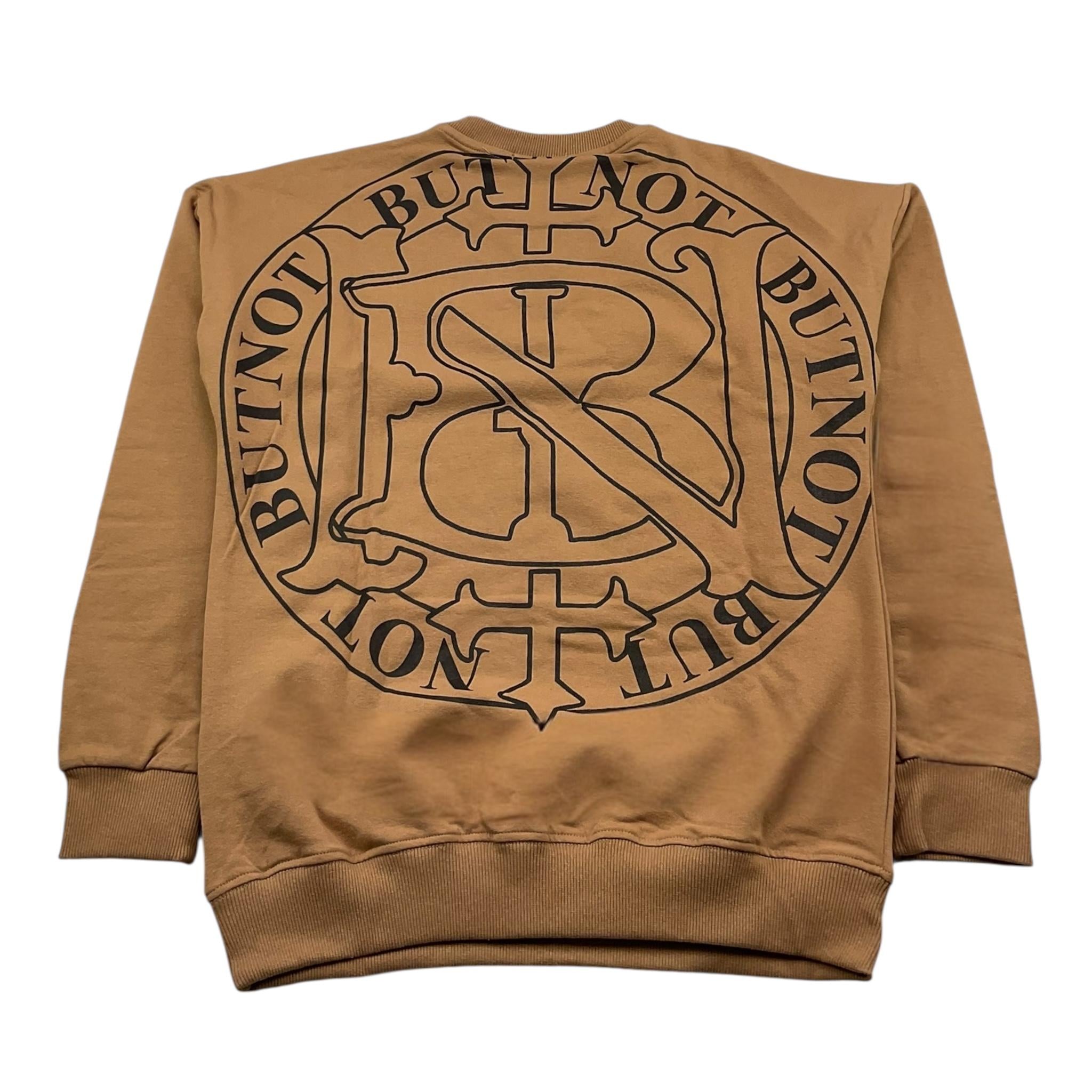 BUTNOT felpa chiusa girocollo cn stampa Beige per Bambino B485 BEIGE BUTNOT