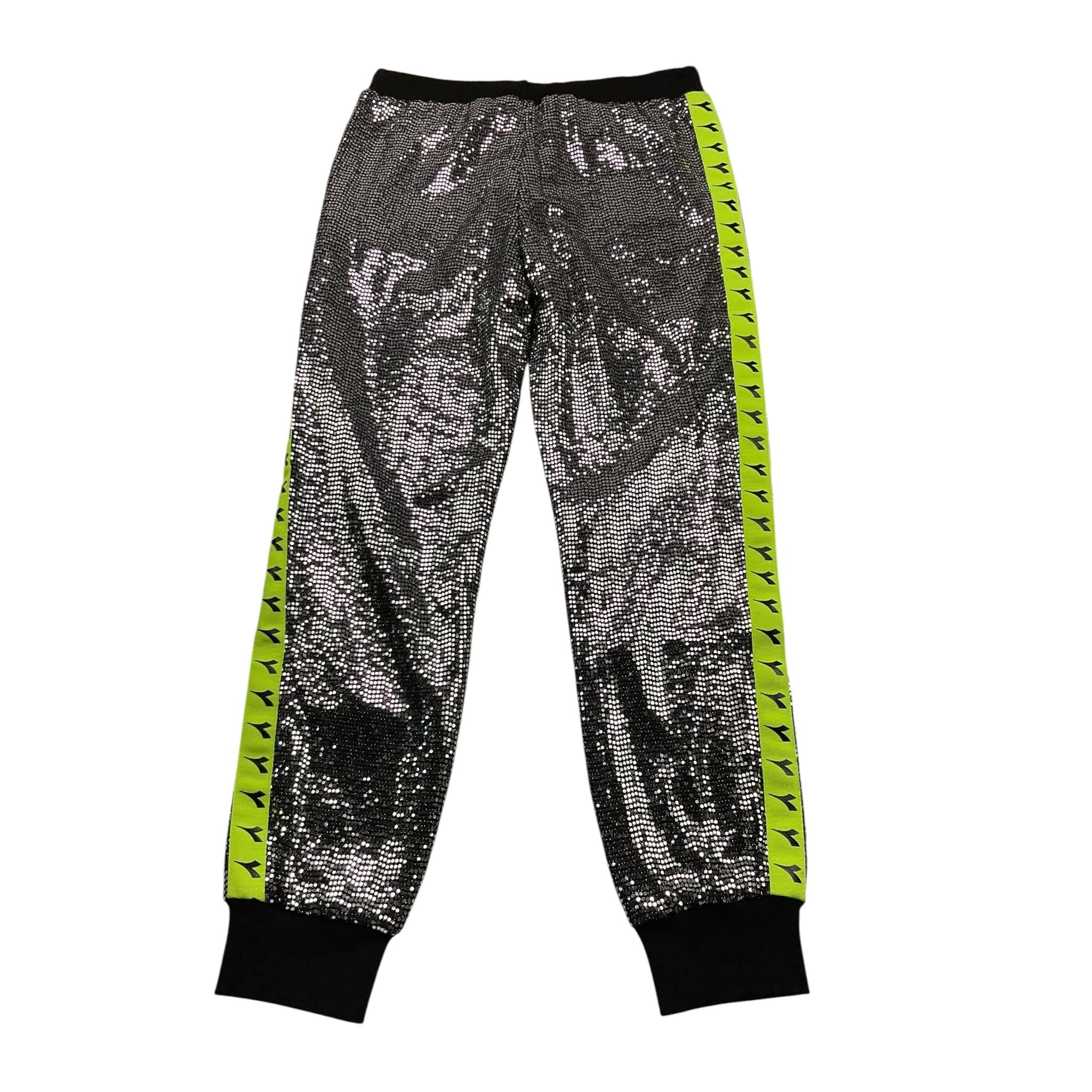 DIADORA pantalone modello tuta tinta unita con paillettes Nero per Bambina 028852 NERO DIADORA