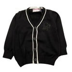 CESARE PACIOTTI cardigan tinta unita con profili in contrasto Nero per Neonato MGP5359BNX NERO CESARE PACIOTTI