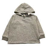 PETIT INDI felpa tinta unita con cappuccio Grigio per Neonato AW24BK7710N GRIGIO PETIT INDI