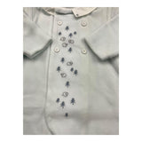 TARTINE ET CHOCOLAT tutina manica lunga tinta unita in ciniglia Azzurro per Neonato TX54070 AZZURRO TARTINE ET CHOCOLAT