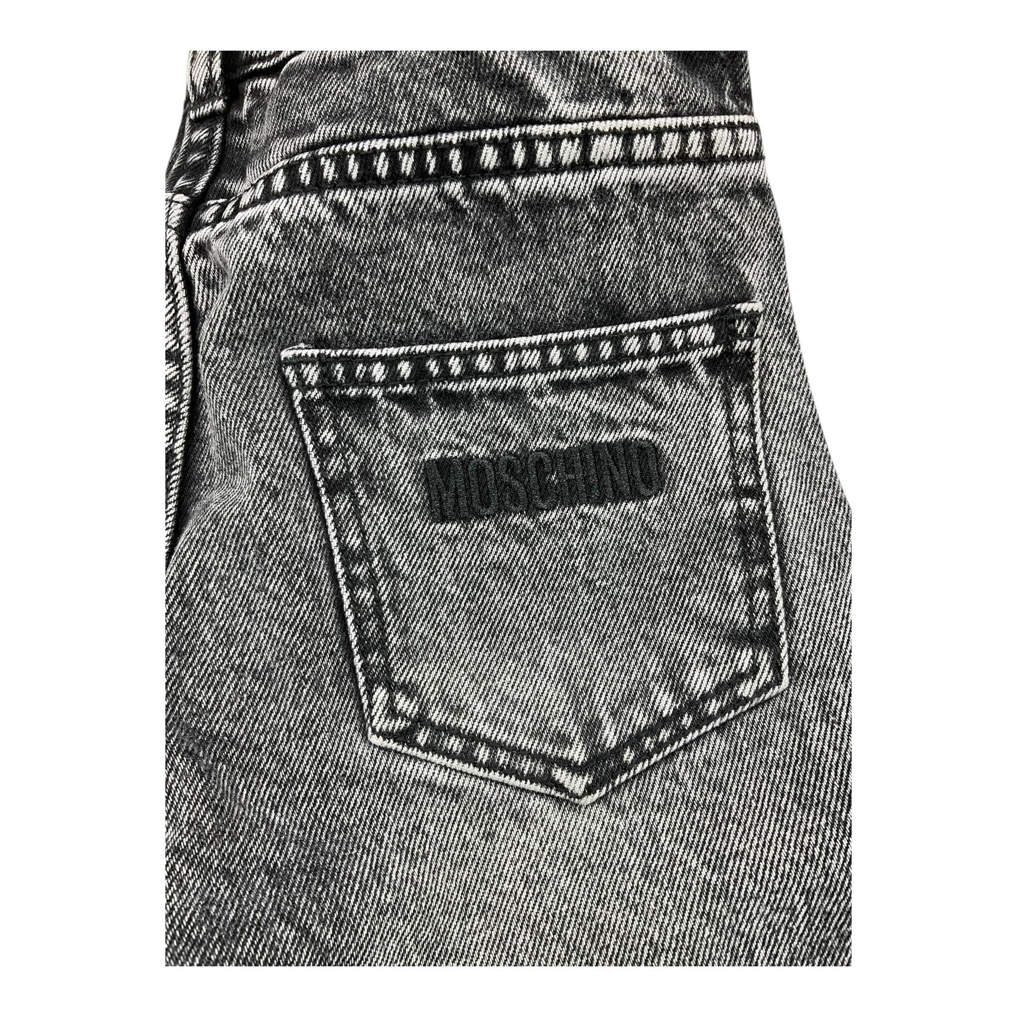 MOSCHINO jeans tinta unita con 5 tasche Nero per Bambina HAP069X NERO MOSCHINO