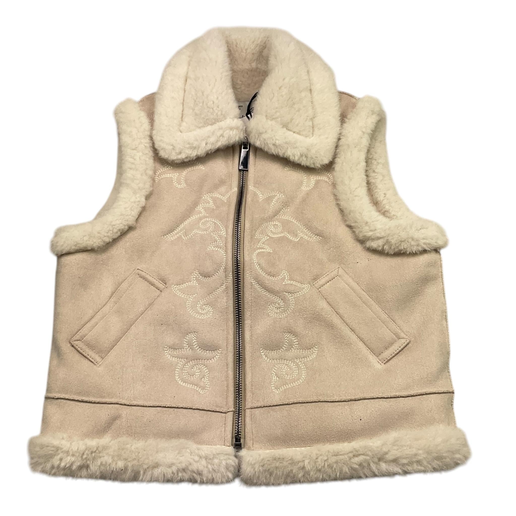 SAINT BARTH giubbino smanicato tinta unita con zip Beige per Bambina HES002 BEIGE SAINT BARTH