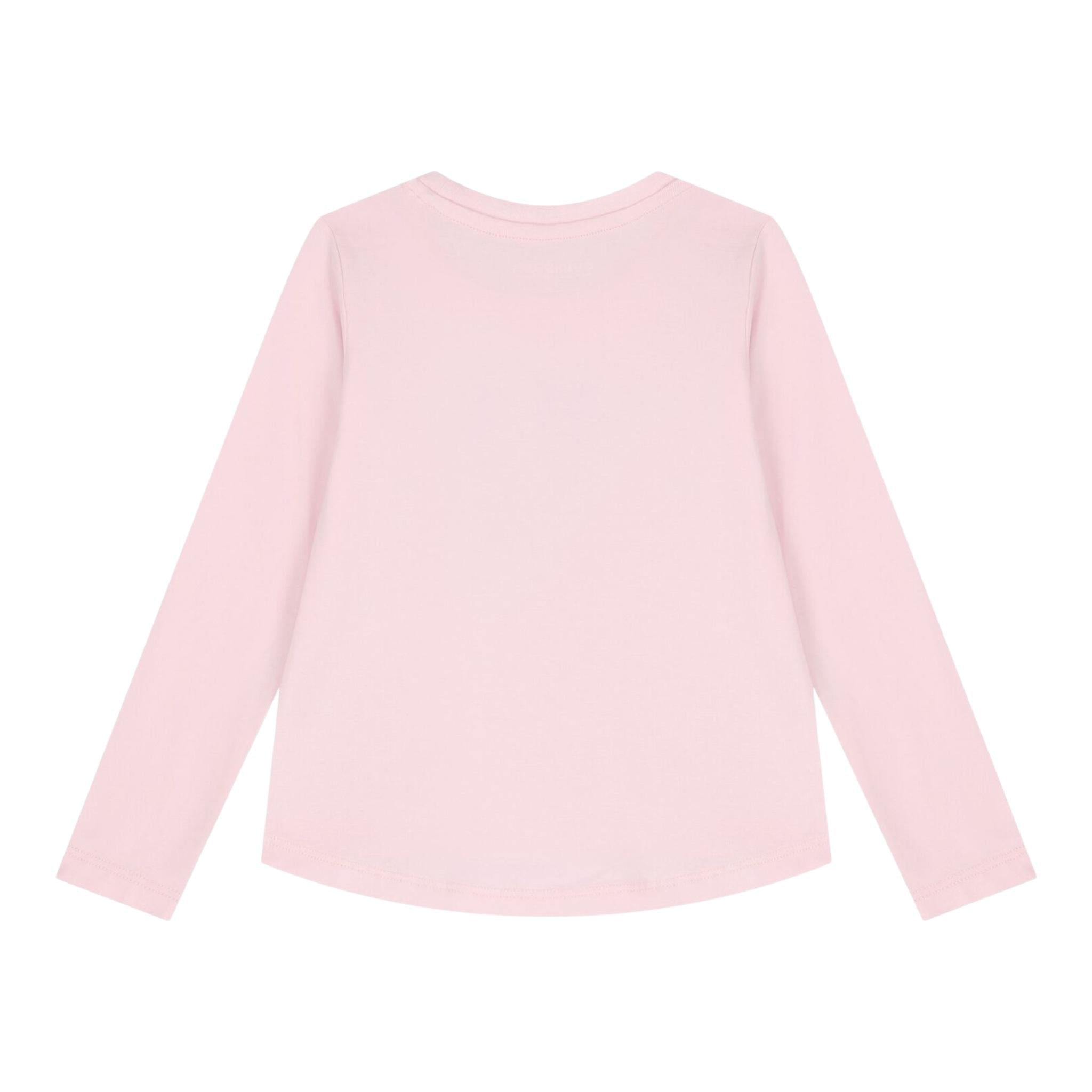 GUESS shirt girocollo tinta unita con stampa Rosa per Bambina K4YI11K6YW44J ROSA GUESS