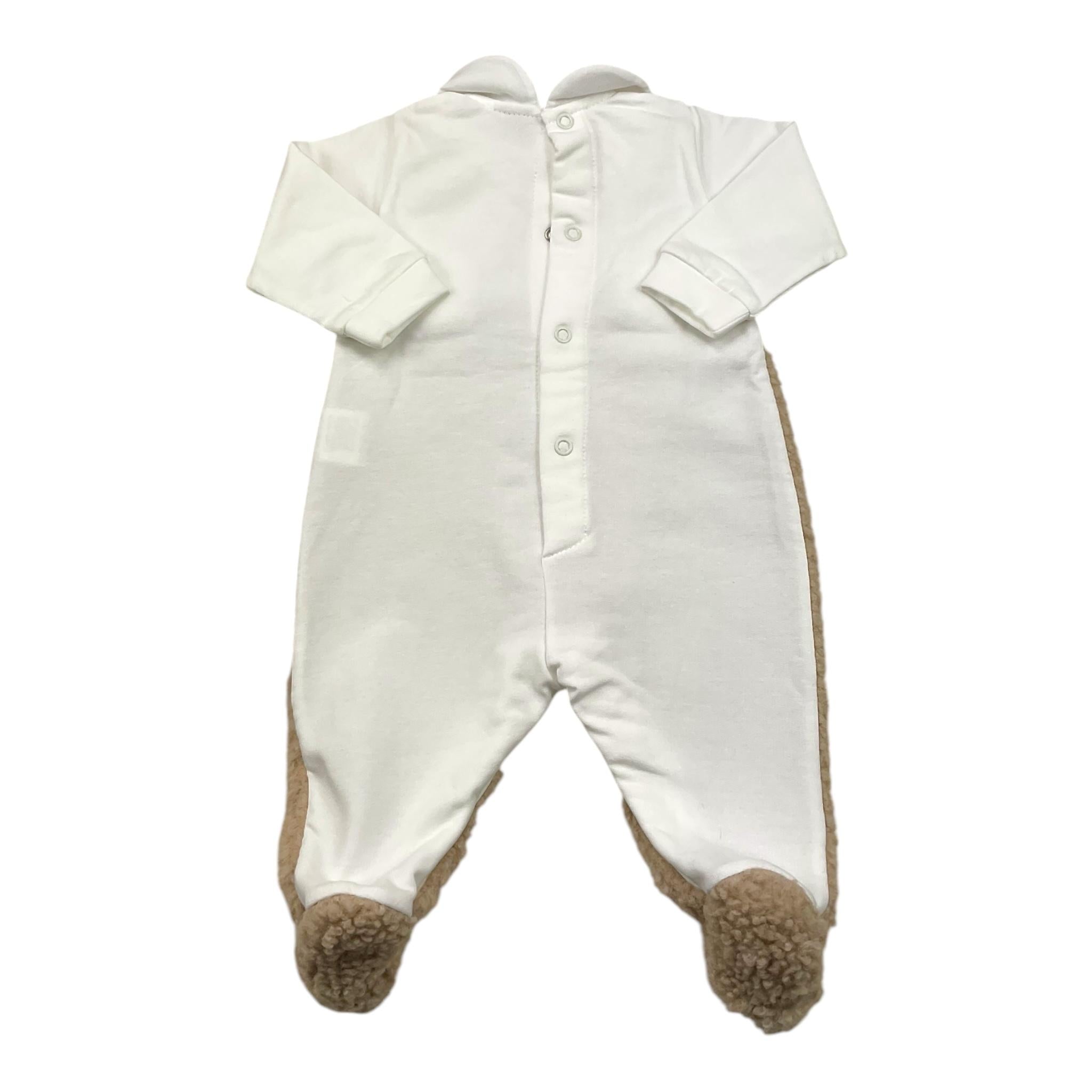 MARLU' tutina bicolore con stampa Bianco per Neonato IB5614 BIANCO MARLU'