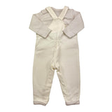 BABIDU completo 2pz shirt-salopettes tinta unita Panna per Neonato 42189 PANNA BABIDU
