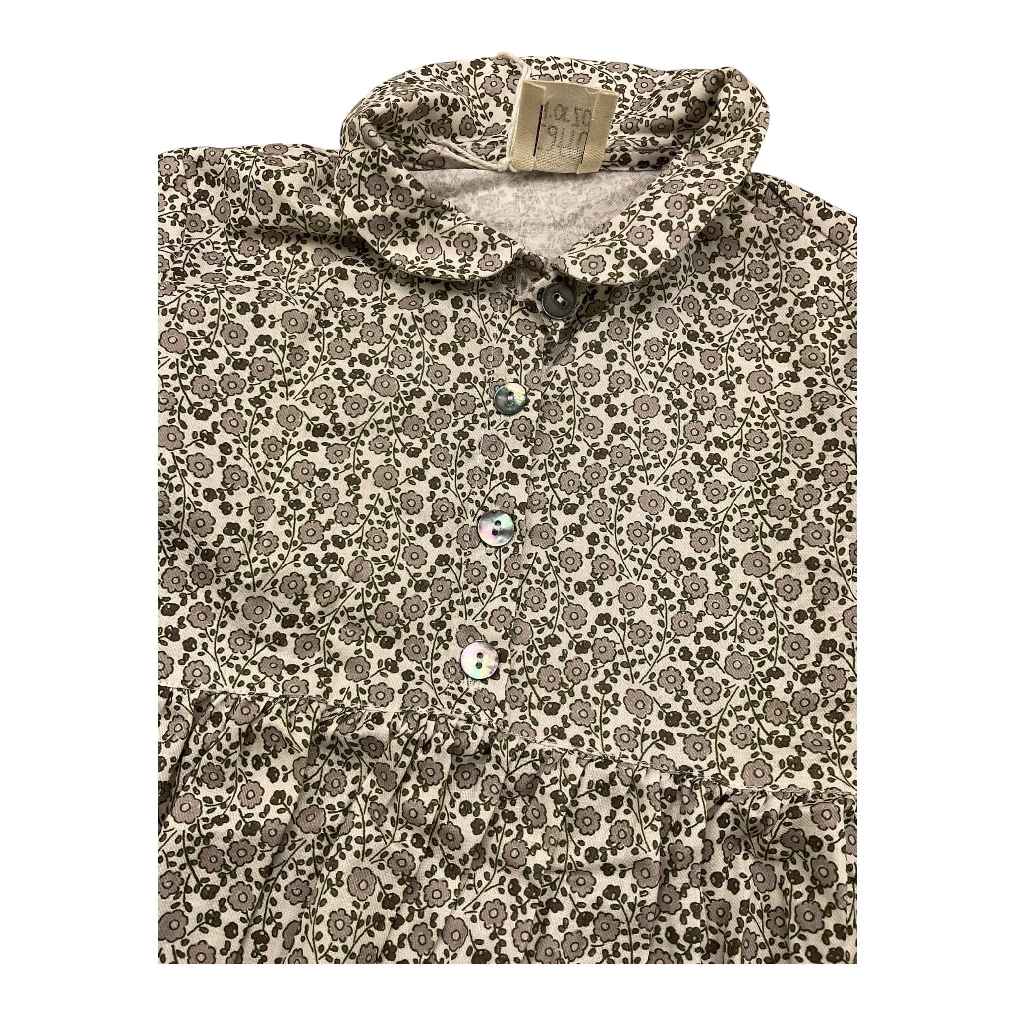 CAFFE' D'ORZO camicia manica lunga fantasia floreale Verde per Neonata ZV5010 VERDE CAFFE' D'ORZO