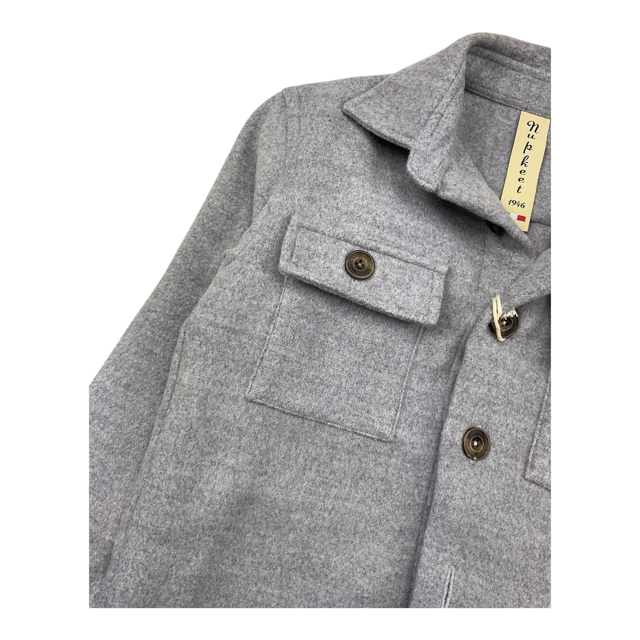 NUPKEET cappotto tinta unita con bottoni Grigio per Bambino 4DNK367 GRIGIO NUPKEET