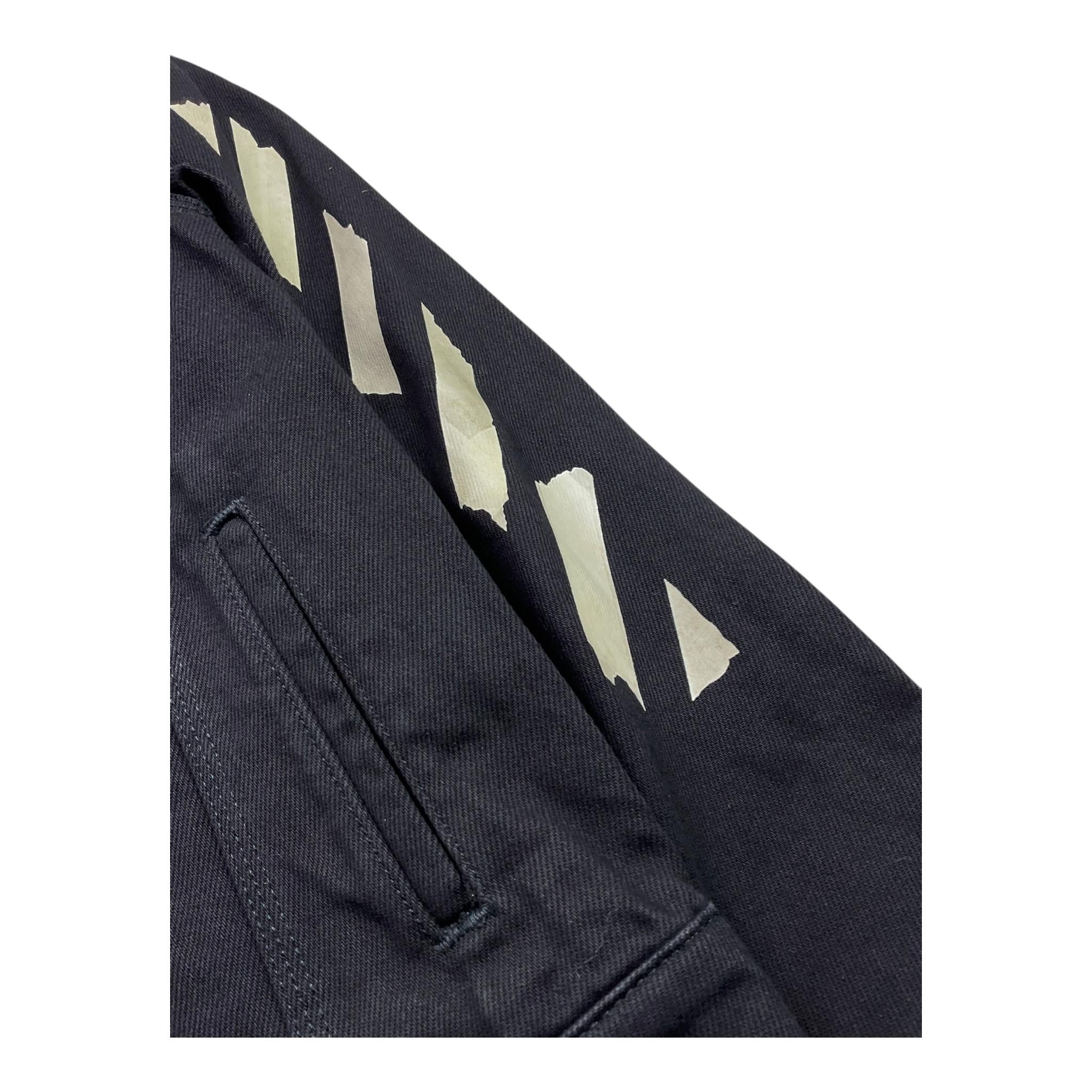 OFF-WHITE giubbino in denim tinta unita con stampa Nero per Bambino OBYE001F23 NERO OFF-WHITE