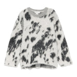 STELLA McCARTNEY maglia gircollo tinta unita con fnatasia maculata Grigio per Bambina TV9A90 GRIGIO STELLA McCARTNEY