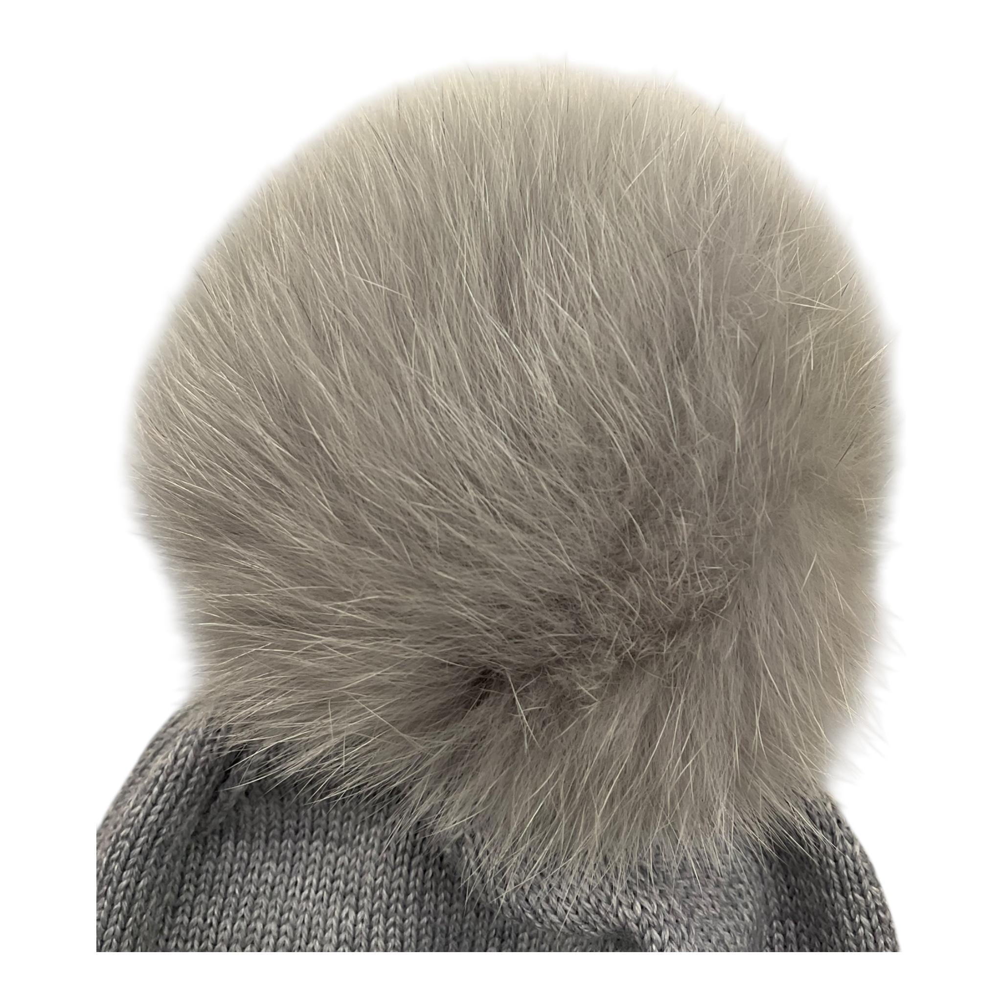 GIO HIGUAMY cappello tinta unita con pon pon Grigio per Bambino CT0469VA GRIGIO GIO HIGUAMY