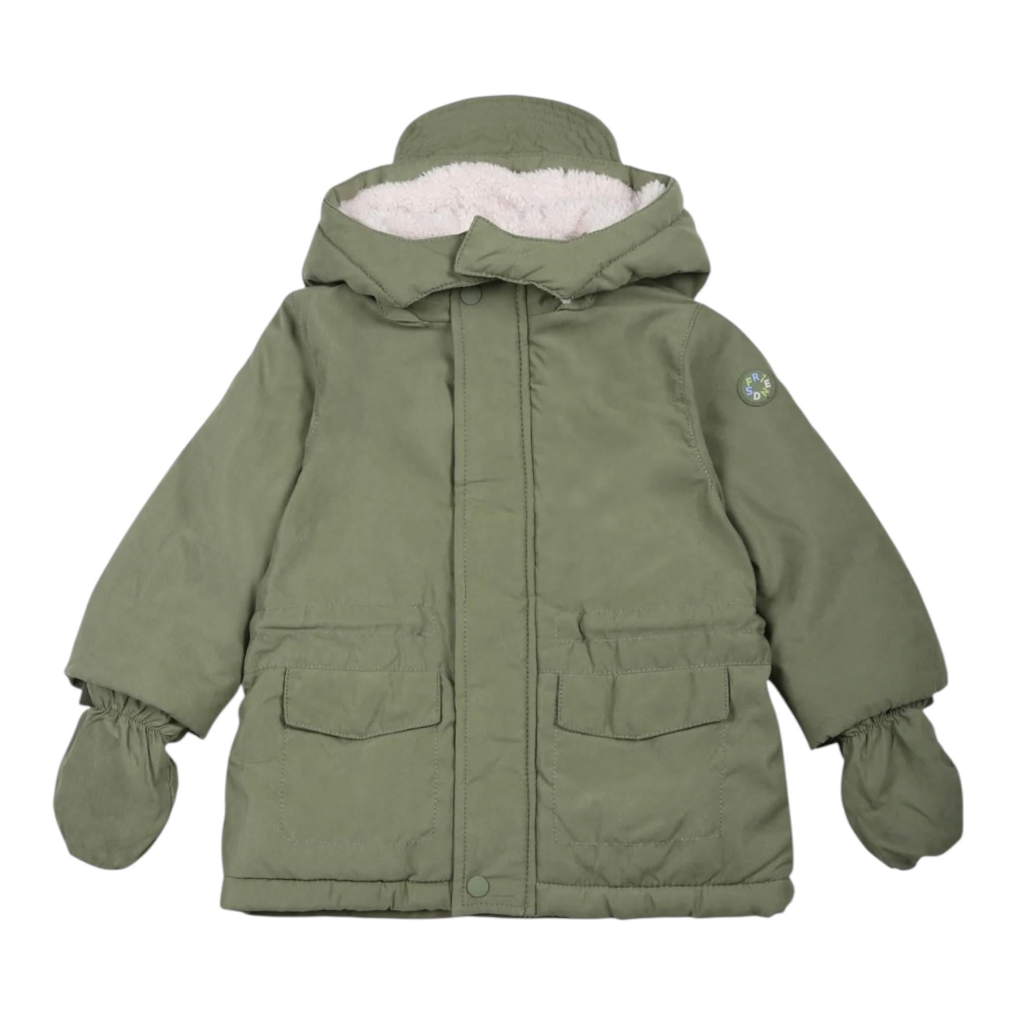 MAYORAL parka tinta unita con cappuccio e guanti Verde per Neonato 2467 VERDE MAYORAL
