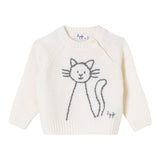 IL GUFO maglia tinta unita con stampa Panna per Neonato A24MA461EM220 PANNA IL GUFO
