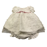 LA STUPENDERIA abito mezza manica tinta unita con culotte Bianco per Neonata CBAB54S60 BIANCO LA STUPENDERIA