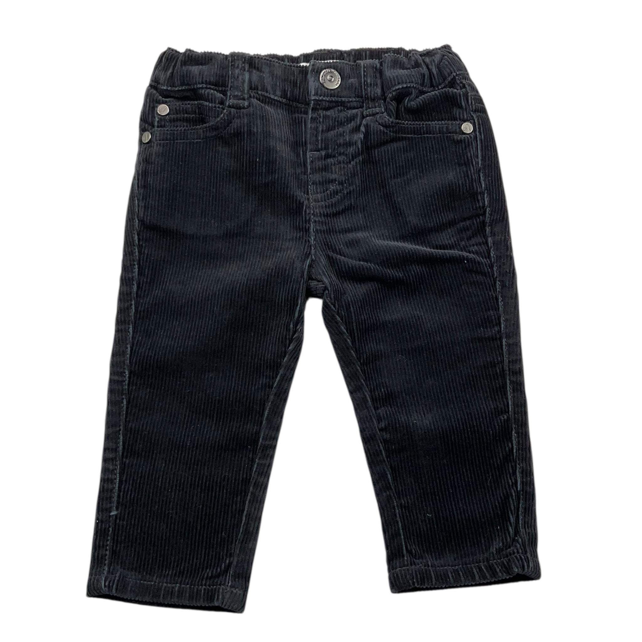 EMPORIO ARMANI pantalone tinta unita in velluto Blu per Neonato 6KHJ02 BLU EMPORIO ARMANI