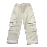 DANIELE ALESSANDRINI pantalone tinta unita con elastico in vita Bianco per Bambino 1231P00007 BIANCO DANIELE ALESSANDRINI