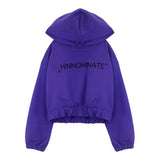 HINNOMINATE felpa chiusa tinta unita con cappuccio  Viola per Bambina 2641FY00031 VIOLA HINNOMINATE