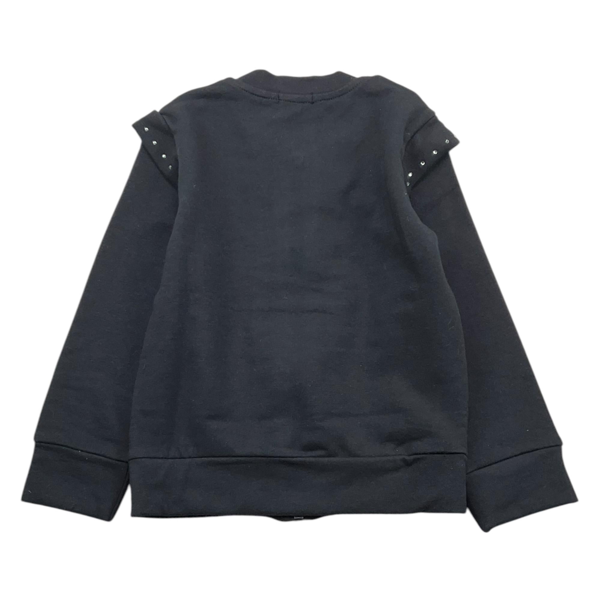 EMC felpa tinta unita con zip e brillantini Nero per Bambina CE2075 NERO EMC