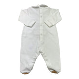 MARLU' tutina tinta unita con stampa Bianco per Neonato IB6114 BIANCO MARLU'