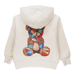 BARROW KIDS felpa chiusa con cappuccio tinta unita con logo Beige per Neonato F3BKJUHS073N BEIGE BARROW KIDS