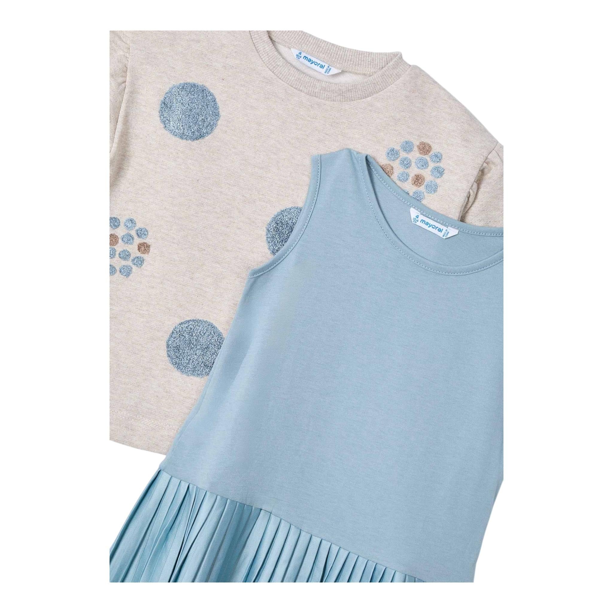MAYORAL set maglia-abito bicolore Beige/azzurro per Bambina 4922 BEIGE/AZZURRO MAYORAL