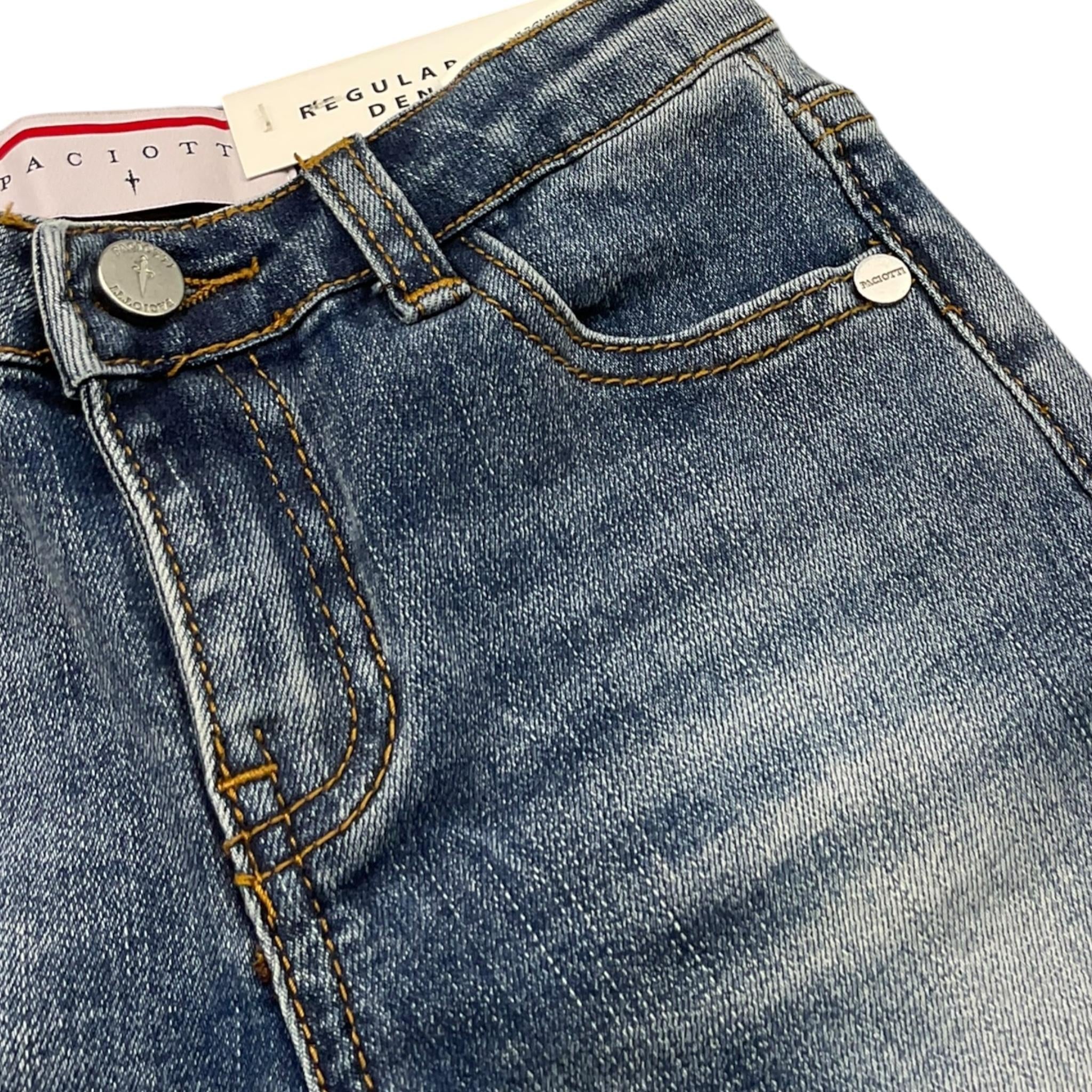 CESARE PACIOTTI jeans tinta unita con girovita regolabile Azzurro per Neonato PTP5366BN AZZURRO CESARE PACIOTTI