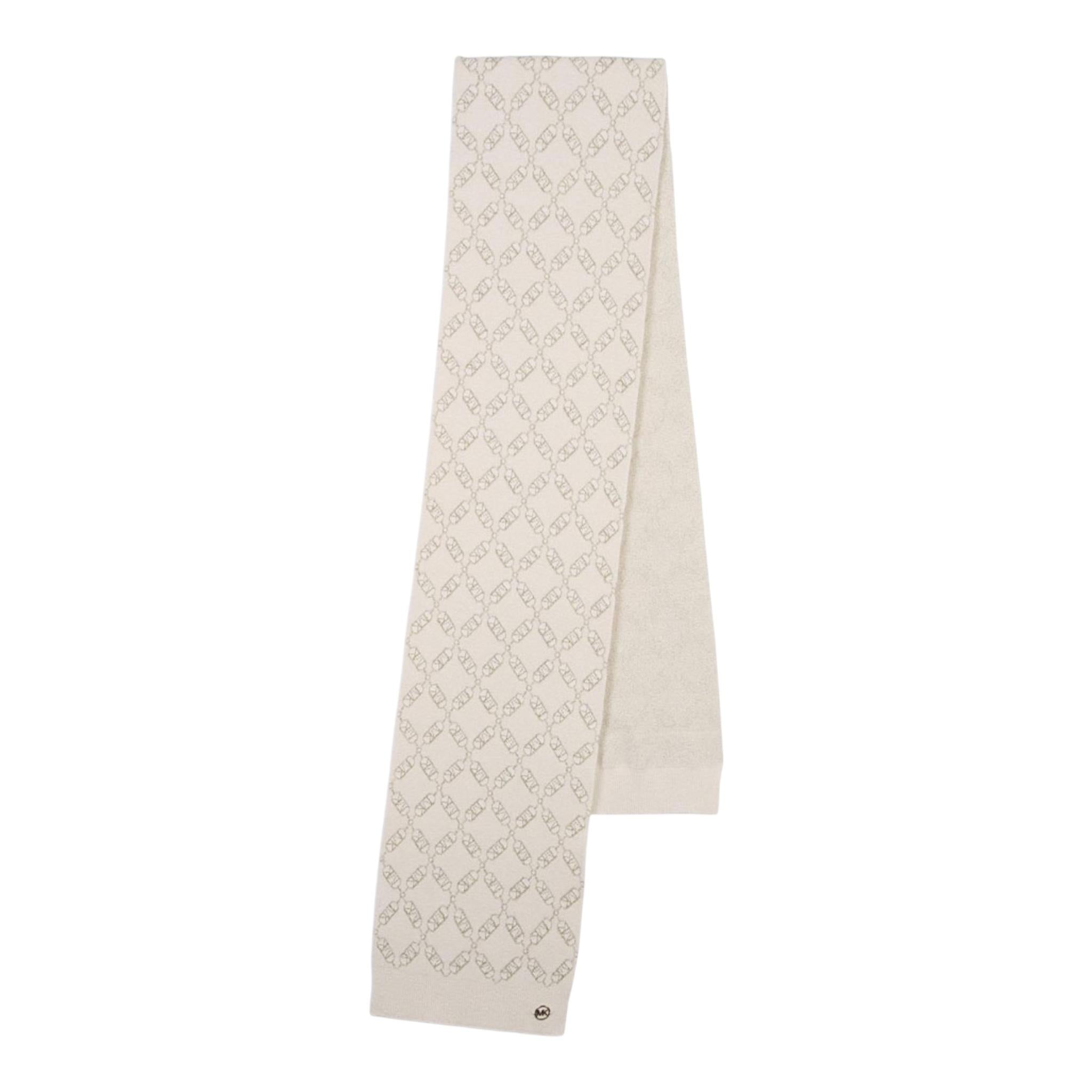 MICHAEL KORS sciarpa tinta unita logata Panna per Bambina R30231 PANNA MICHAEL KORS